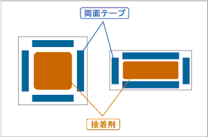 表札の取り付け方法参考例 ネームファクトリー